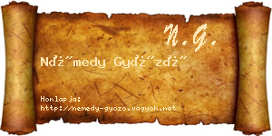Némedy Győző névjegykártya